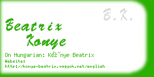 beatrix konye business card